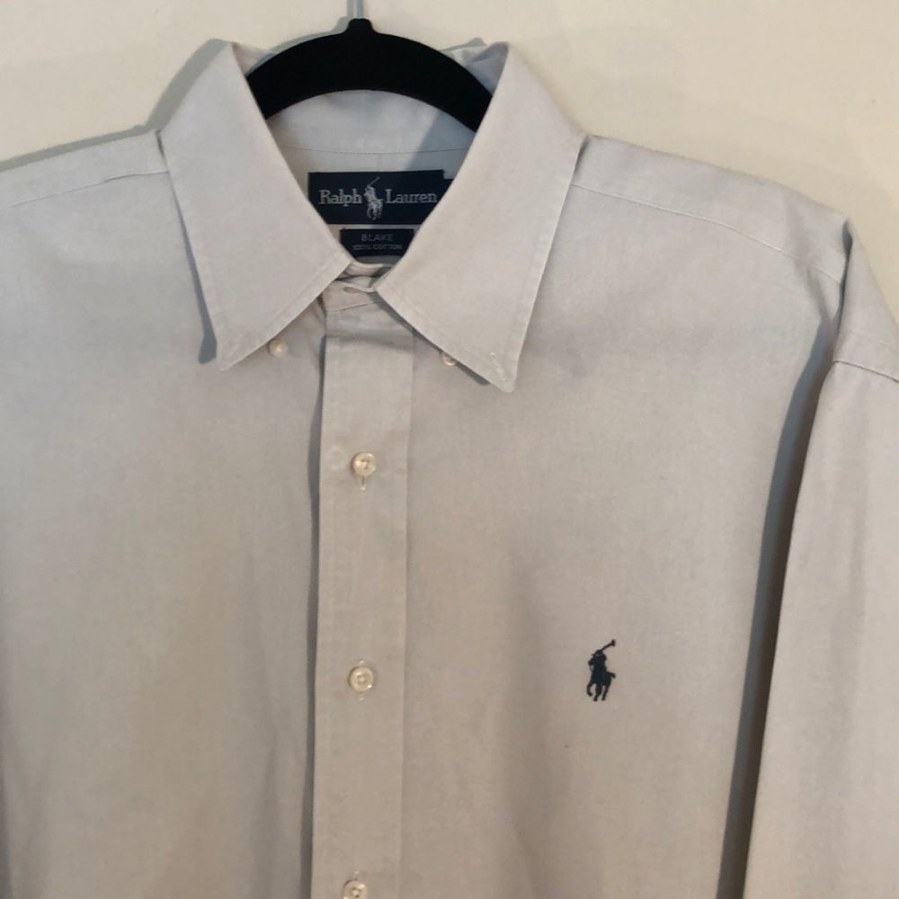 Gray Long Sleeve Ralph Lauren Black Pony Size L